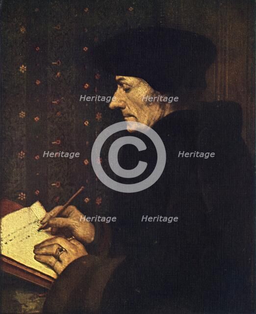 'Erasmus', 1523, (1909). Artist: Hans Holbein the Younger.