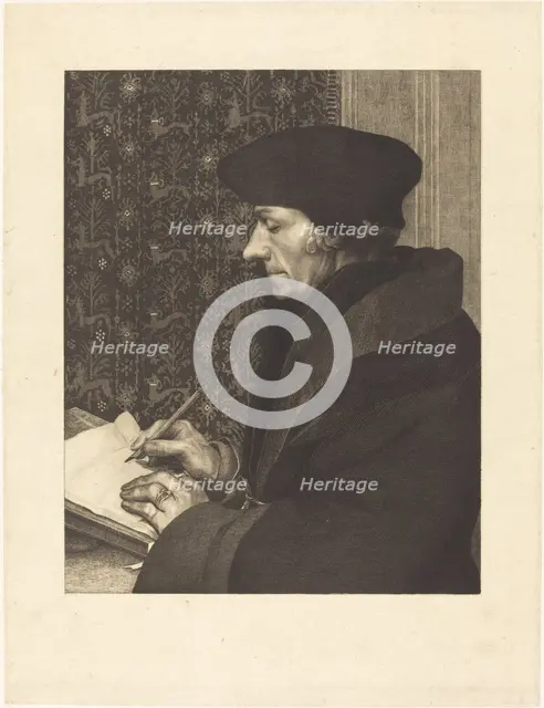 Erasmus, 1863. Creator: Felix Bracquemond.