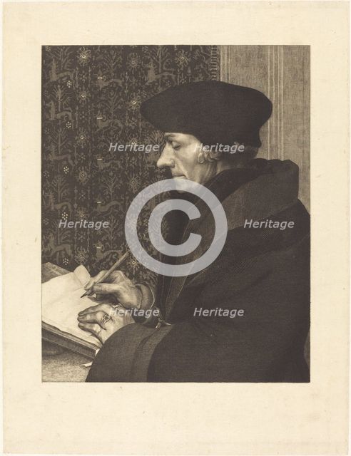 Erasmus, 1863. Creator: Felix Bracquemond.