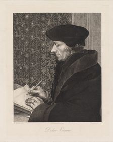 Erasmus (Didier Erasme), 1863. Creator: Félix Bracquemond (French, 1833-1914)