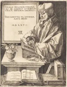 Erasmus of Rotterdam, 1526. Creator: Albrecht Durer