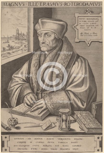 Erasmus of Rotterdam. Creator: Frans Huys.