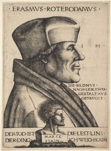 Erasmus of Rotterdam. Creator: Hieronymus Hopfer