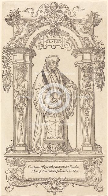 Erasmus of Rotterdam, c. 1538. Creator: Hans Holbein the Younger.