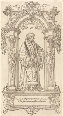 Erasmus of Rotterdam, c. 1538. Creator: Hans Holbein the Younger