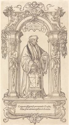Erasmus of Rotterdam, c. 1538. Creator: Hans Holbein the Younger
