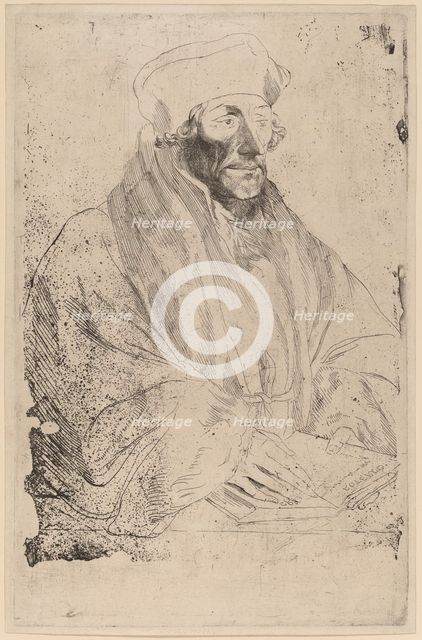 Erasmus of Rotterdam, probably 1626/1641. Creator: Anthony van Dyck.