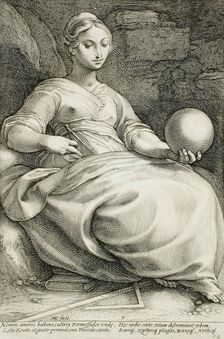 Erato, 1592. Creator: Hendrik Goltzius
