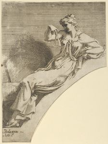 Erato, from the series Twelve Muses and Goddesses ca. 1540-45. Creator: Leon Davent