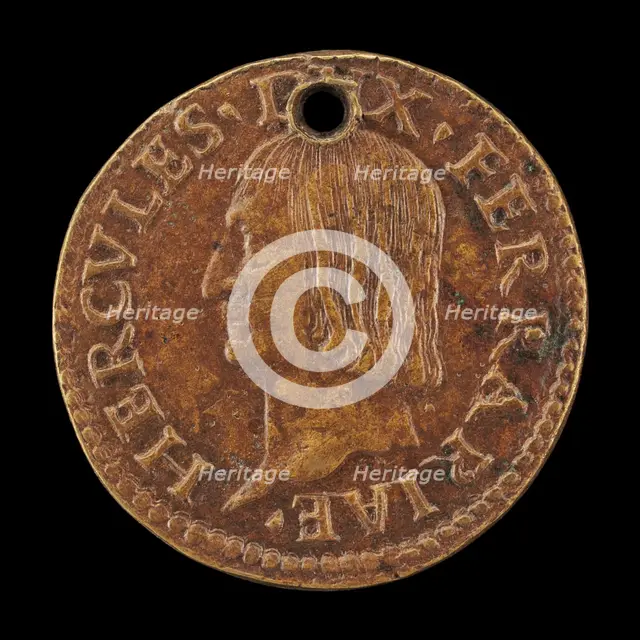 Ercole I d'Este, 1431-1505, 2nd Duke of Ferrara, Modena, and Reggio 1471 [obverse], 15th century. Creator: Unknown.