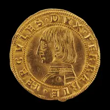 Ercole I d'Este, 1431-1505, 2nd Duke of Ferrara, Modena, and Reggio 1471 [obverse], 15th century. Creator: Unknown