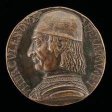 Ercole I d'Este, 1431-1505, Duke of Ferrara, Modena, and Reggio 1471 [obverse], c. 1490/1495. Creator: Unknown