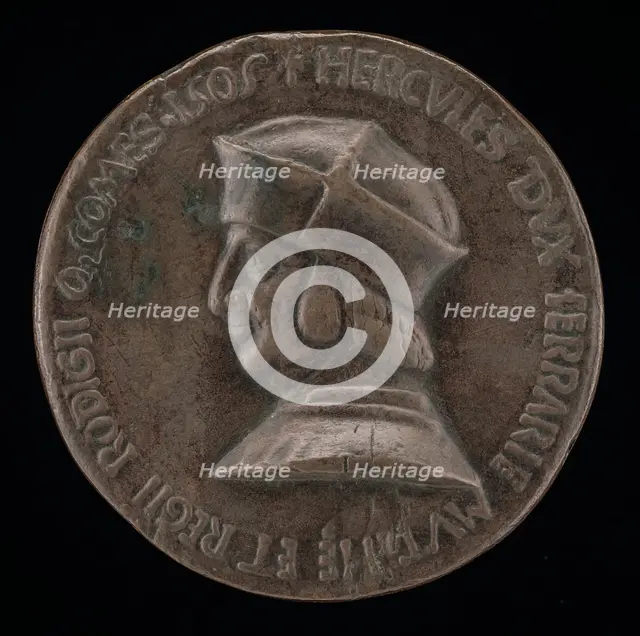 Ercole I d'Este, 1431-1505, Duke of Ferrara, Modena, and Reggio 1471 [obverse], 1505. Creator: Unknown.
