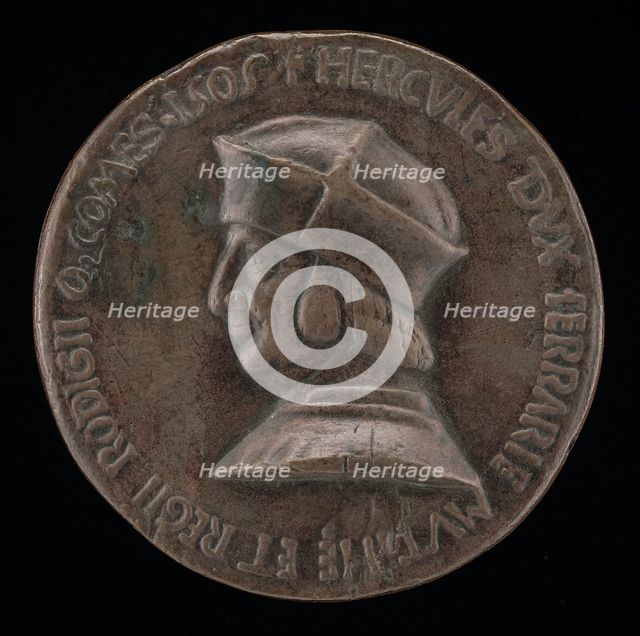 Ercole I d'Este, 1431-1505, Duke of Ferrara, Modena, and Reggio 1471 [obverse], 1505. Creator: Unknown.