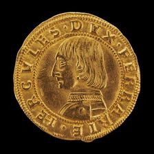 Ercole I d'Este, 1431-1505, 2nd Duke of Ferrara, Modena, and Reggio 1471 [obverse], 15th century. Creator: Unknown