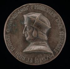 Ercole I d'Este, 1431-1505, Duke of Ferrara, Modena, and Reggio 1471 [obverse], 1505. Creator: Unknown