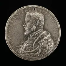 Ercole II d'Este, 1508-1559, 4th Duke of Ferrara 1534 [obverse], 1554. Creator: Pompeo Leoni