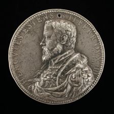 Ercole II d'Este, 1508-1559, 4th Duke of Ferrara 1534 [obverse], 1554. Creator: Pompeo Leoni