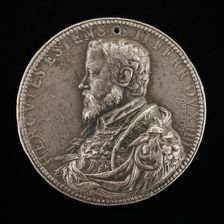 Ercole II d'Este, 1508-1559, 4th Duke of Ferrara 1534 [obverse], 1554. Creator: Pompeo Leoni