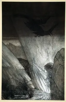 Erda bids thee beware 1910. Creator: Arthur Rackham