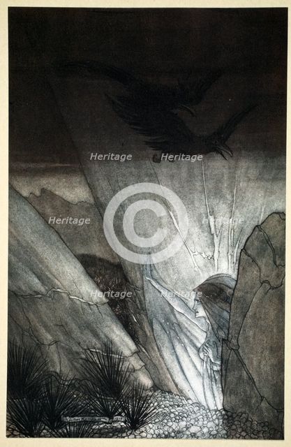 'Erda bids thee beware', 1910.  Creator: Arthur Rackham.