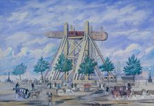 Erection of Cleopatra's Needle, 1878. Creator: Unknown