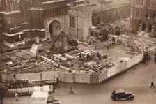 Erecting the annexe to Westminster Abbey in advance of King George VI's coronation 1937