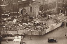 Erecting the annexe to Westminster Abbey in advance of King George VI's coronation 1937