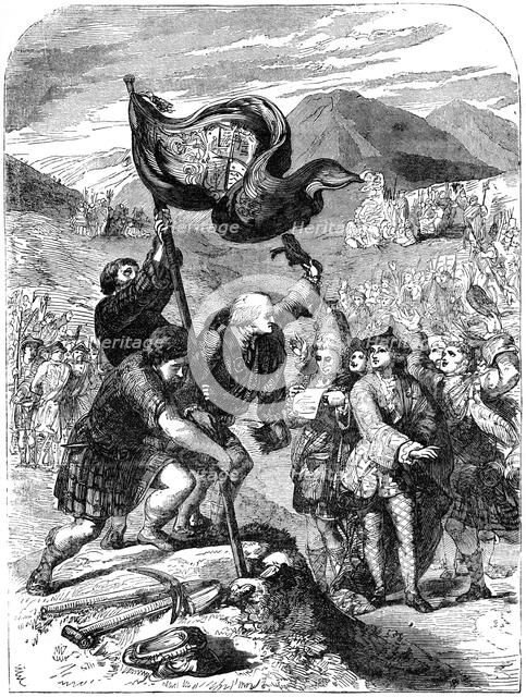 Erecting the standard of the Young Pretender, 18th century (19th century). Artist: Unknown