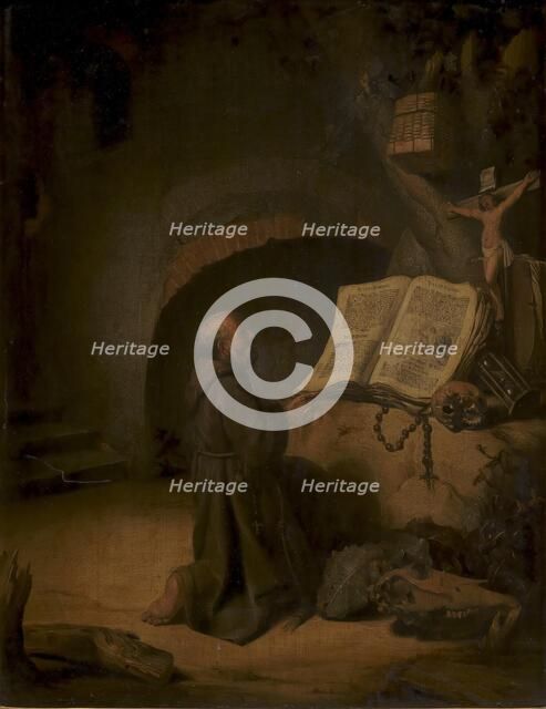 Eremit Praying, 1635. Creator: Jacob van Spreeuwen.