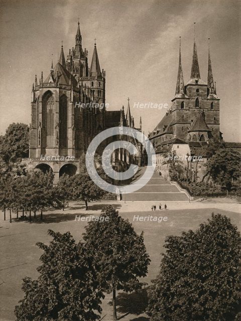 'Erfurt. Cathedral and Severi Church', 1931. Artist: Kurt Hielscher.