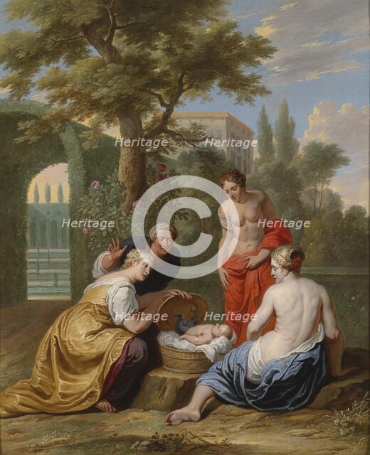 Erichthonius Discovered by the Daughters of Cecrops, c 1650. Creator: Herp, Willem van, the Elder (c. 1614-1677).