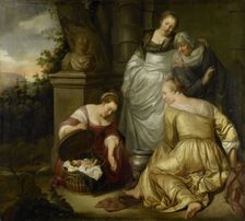 Erichthonius found by the daughters of Cecrops, 1650-1672. Creator: Hendrick Heerschop