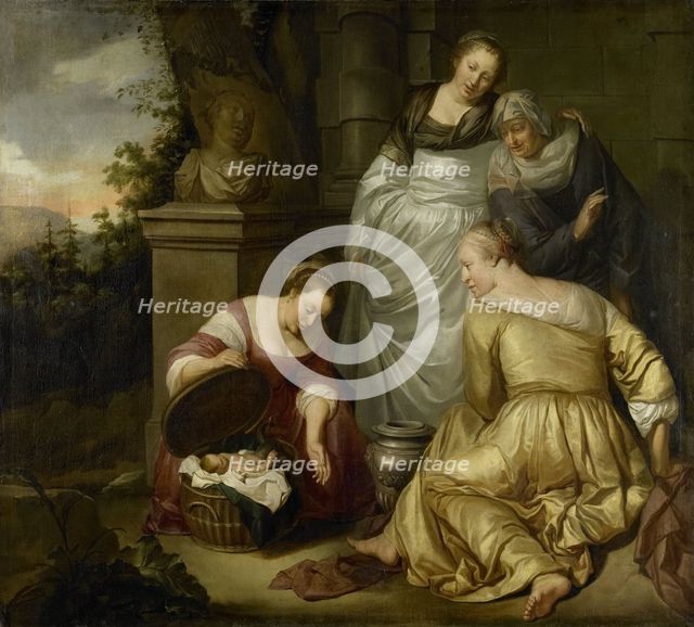 Erichthonius found by the daughters of Cecrops, 1650-1672. Creator: Hendrick Heerschop.