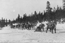 Erick Johnson with U.S. mail team, between c1900 and 1927. Creator: Unknown