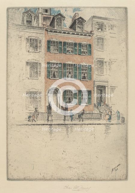 Ericsson's House, Beach Street, 1908. Creator: Charles Frederick William Mielatz.