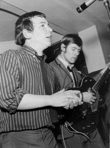 Eric Burdon and Hilton Valentine, Black Prince, Bexley, London, 1964. Creator: Brian Foskett