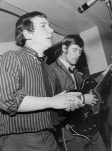 Eric Burdon and Hilton Valentine, Black Prince, Bexley, London, 1964. Creator: Brian Foskett