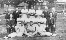 Eric Crew, middle back c1919. Creator: Murphy