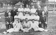 Eric Crew, middle back c1919. Creator: Murphy