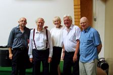 Eric Ford, Len Skeat, Val Wiseman, Brian Dee and John Altman, 23rd July 2016. Artist: Brian O'Connor