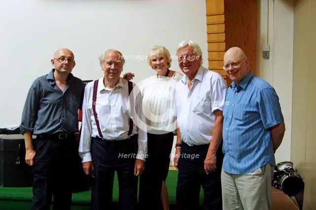 Eric Ford, Len Skeat, Val Wiseman, Brian Dee and John Altman, 23rd July 2016.  Artist: Brian O'Connor.