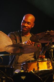 Eric Harland, Love Supreme Jazz Festival, Glynde Place, East Sussex, 2014. Artist: Brian O'Connor