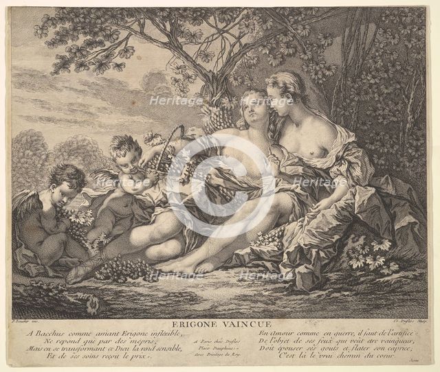 Erigone Vanquished, ca. 1745. Creator: Claude Augustin Duflos le Jeune.