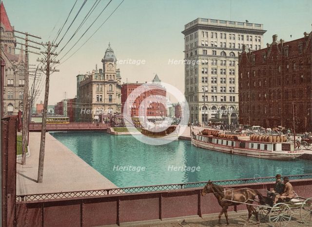 Erie Canal at Salina Street, Syracuse, ca 1900. Creator: Unknown.