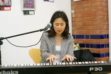 Eriko Ishihara, Eriko Ishihara Trio, Clocktower Cafe, Croydon, London, August 2024. Creator: Brian O'Connor