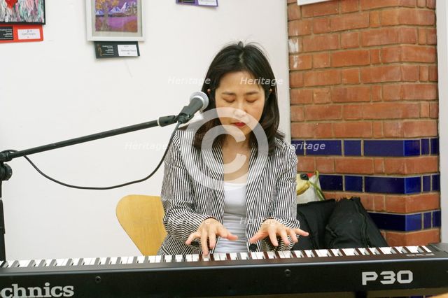Eriko Ishihara, Eriko Ishihara Trio, Clocktower Cafe, Croydon, London, August 2024. Creator: Brian O'Connor.