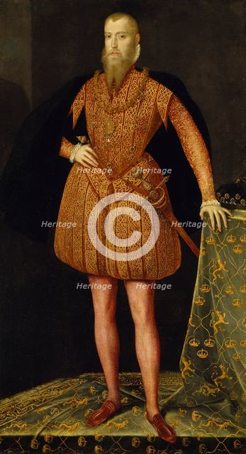 Erik XIV, 1533-1577, King of Sweden, 1561. Creator: Steven van der Meulen.