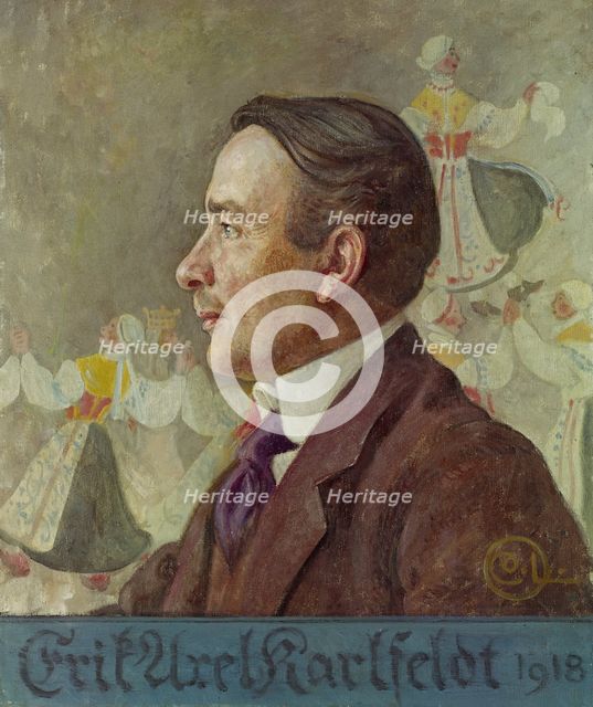 Erik Axel Karlfedt, the poet, 1918. Creator: Carl Larsson.
