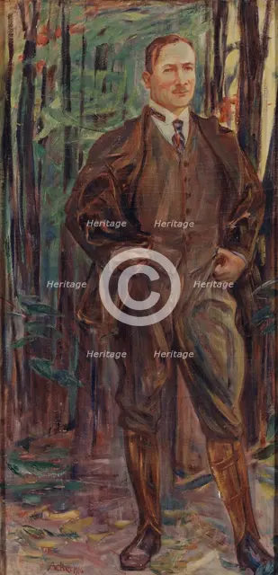 Erik Axel Karlfeldt, 1864-1931, 1916. Creator: Johan Axel Gustav Acke.